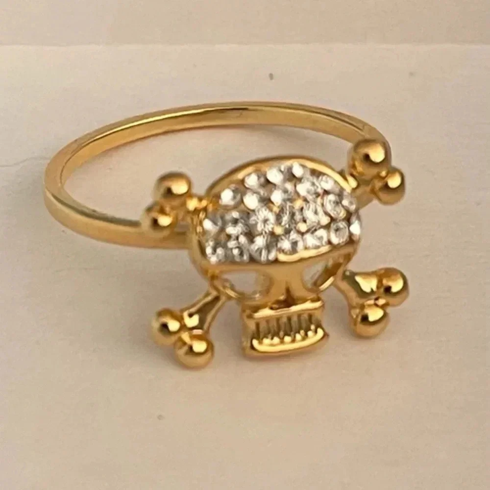 NWOT Skeleton gold plated ring
